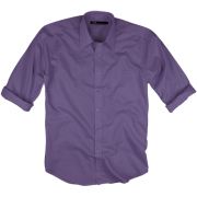 Camisa Trevira Lisa Color Manga Larga Violeta Oscuro hombre