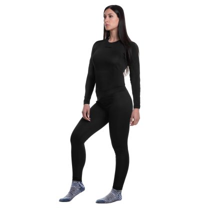 Conjunto Primera Capa Hw Patagonia Spandex Mujer Negro - Imagen 3