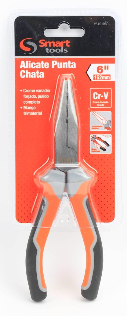 ALICATE PUNTA PLANA DE 6" CR/V