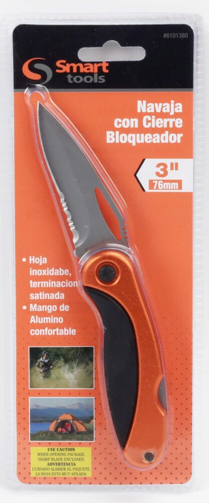CUCHILLO CON TRABA TRASERA 3" T/ELECTRICISTA