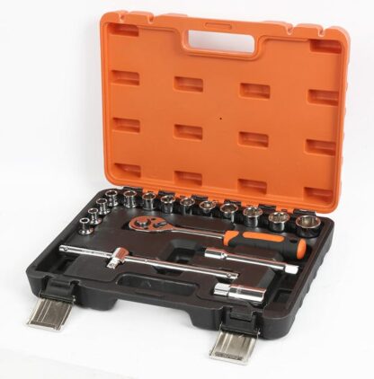 JGO. DADOS [] 1/2" DE 10 A 27 MM. (17 PZS.)
