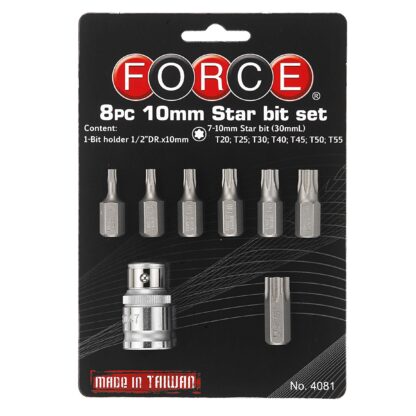 JGO. PUNTAS TORX T20-T55 C/DADO TOMA (4081)