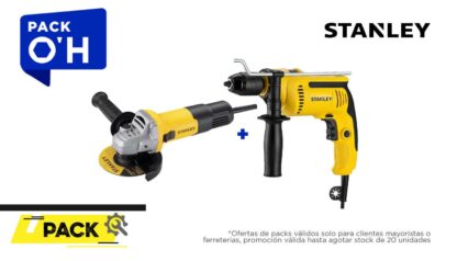 KIT TALADRO SDH600 W 1/2"+ESMERIL ANG.SG6115 620W