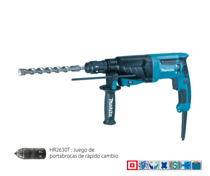 MARTILLO ROTATIVO 24 MM., SDSPLUS (HR2610T/HR2630T)